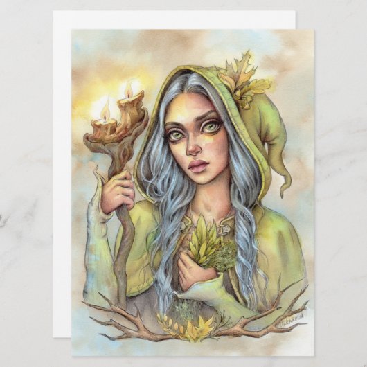 Carte d'art Fae Enchantress pour Imaginaire Woodla (Devant / Derrière)