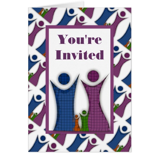 Carte d'art familial Abstraite (Devant)