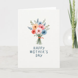 Carte d'art floral aquarelle
