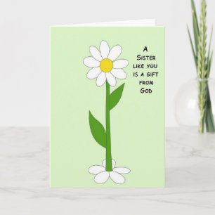 Carte d'art floral de Sœur Gift
