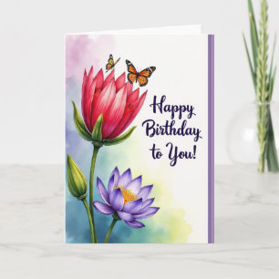 Carte d'art floral doux
