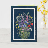 Carte d'art floral élégant (Fleur jaune)