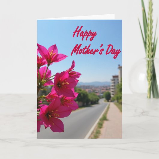 Carte d'art floral Fuchsia (Devant)
