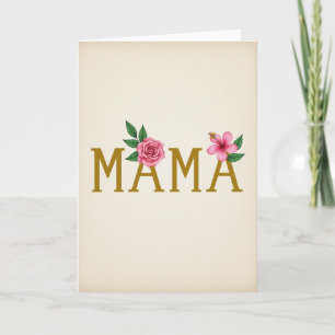 Carte d'art floral Golden Mama