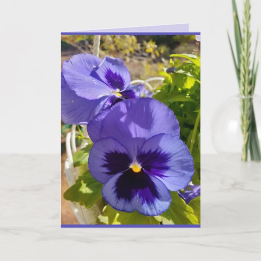 Carte d'art floral Pansy (Devant)
