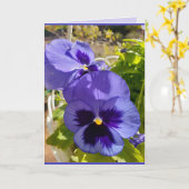 Carte d'art floral Pansy (Fleur jaune)