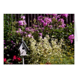 Carte d'Art Floral Peinture Pastel Jardin Fleur