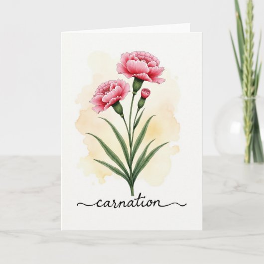 Carte d'art floral rayée (Devant)