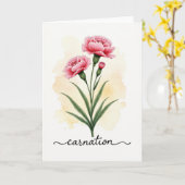 Carte d'art floral rayée (Fleur jaune)