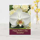 Carte d'art floral Rose Orchidée (Fleur jaune)