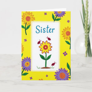 Carte d'art floral Sweet Sister