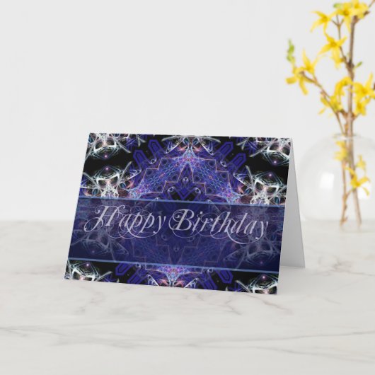 Carte d'art fractal (Fleur jaune)