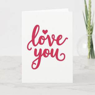 Carte d'art Fuchsia Love You
