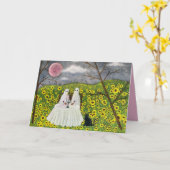 Carte d'art Ghost Couple Forever 3 (Fleur jaune)