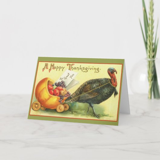 Carte d'art Giant Turquie Vintage Thanksgiving (Devant)