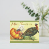 Carte d'art Giant Turquie Vintage Thanksgiving (Debout devant)
