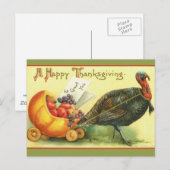 Carte d'art Giant Turquie Vintage Thanksgiving (Devant / Derrière)