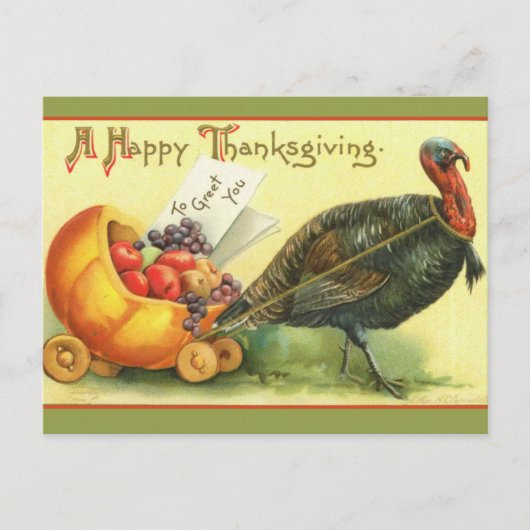 Carte d'art Giant Turquie Vintage Thanksgiving (Devant)