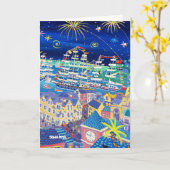 Carte d'art : Grands navires et petits navires 201 (Fleur jaune)
