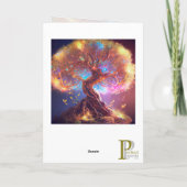 Carte d'art graphique Arbre de Vie et d'Amour (Dos)