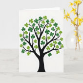 Carte d'art graphique d'arbre chanceux (Fleur jaune)
