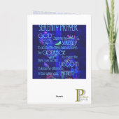 Carte d'art graphique de la prière de sérénité (Dos)