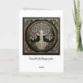 Carte d'art graphique de l'arbre de vie (Dos)