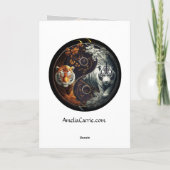 Carte d'art graphique du yin yang du tigre (Dos)