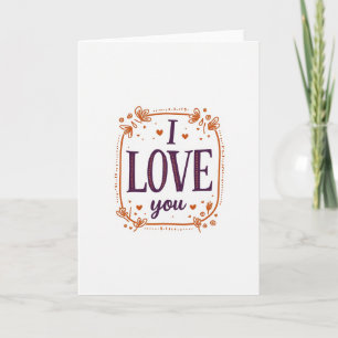 Carte d'art graphique « Je t'aime »