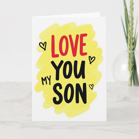 Carte d'art graphique Love You Fils (Devant)