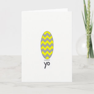 Carte d'art graphique moderne Yo