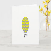 Carte d'art graphique moderne Yo (Fleur jaune)