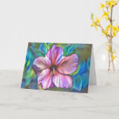 Carte d'art Hibiscus Pink Dream (Fleur jaune)