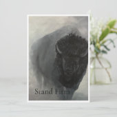 Carte d'art inspirante Stand Firm Bison (Debout devant)