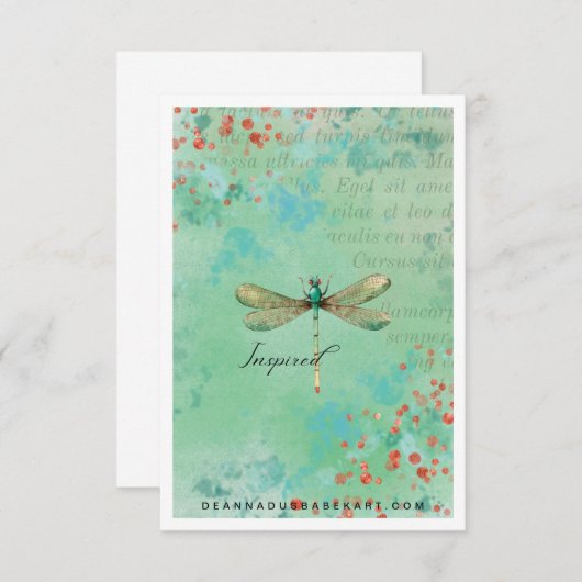 Carte d'art inspirée (Devant / Derrière)