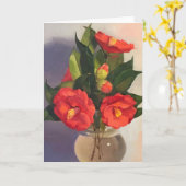 Carte d'art, intérieur vierge. Œuvre de Sarah Sedw (Fleur jaune)