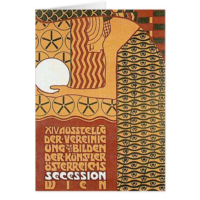 Carte d'art /Invitation : Affiche de la sécession  (Devant)
