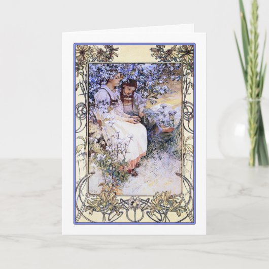 Carte d'art /Invitation : Mucha : Les Béatitudes (Devant)