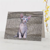 CARTE D'ART JOURNAL DE JOURNAL CAT LOVE SIAMESE (Fleur jaune)