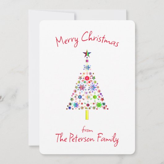 Carte d'art Joyeux Noël Arbre de Noël (Devant)