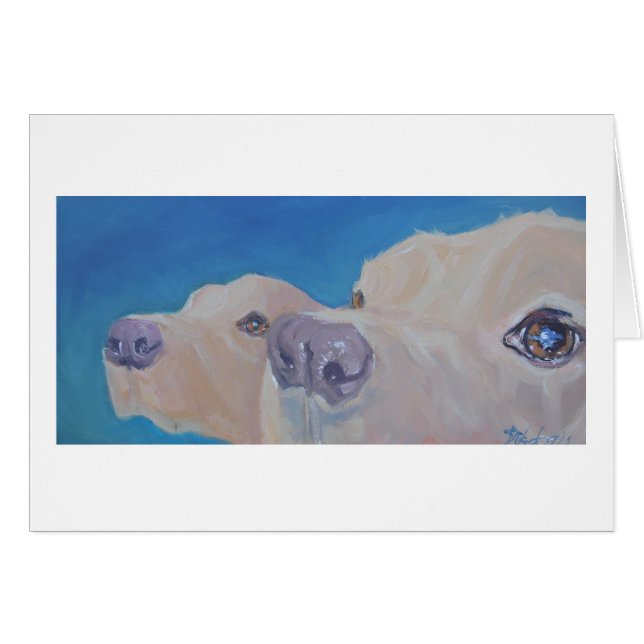 Carte d'art Labrador Retriever (Devant Horizontal)