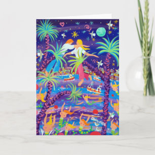 Carte d'art : L'amour sous la lune