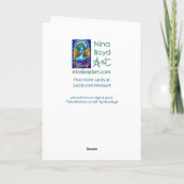 Carte d'art : "Le temps nous regarde : Automne" (Dos)
