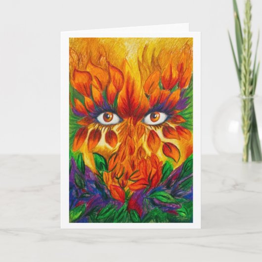 Carte d'art : "Le temps nous regarde : Automne" (Devant)