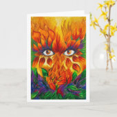Carte d'art : "Le temps nous regarde : Automne" (Fleur jaune)
