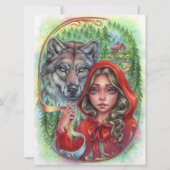Carte d'art Little Red Riding Hood Wolf Fairytale (Devant)