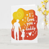 Carte d'art Love You Daddy (Fleur jaune)