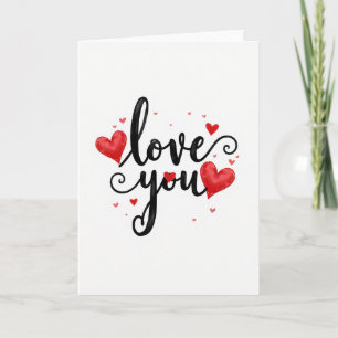 Carte d'art Love You Hearts