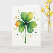 Carte d'art Lucky Shamrock (Fleur jaune)