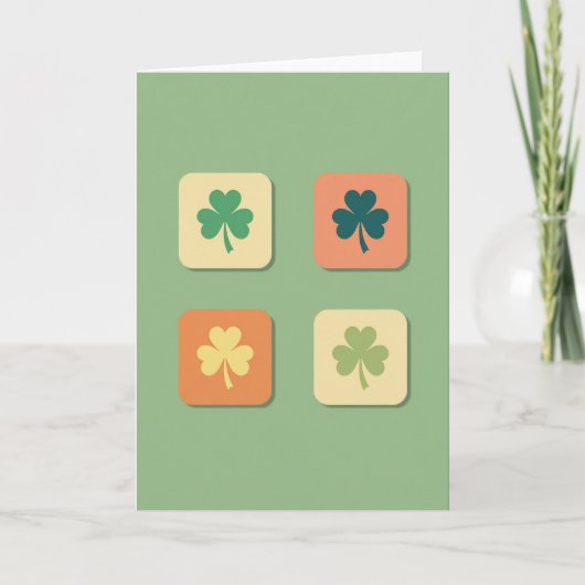 Carte d'art Lucky Shamrocks (Devant)